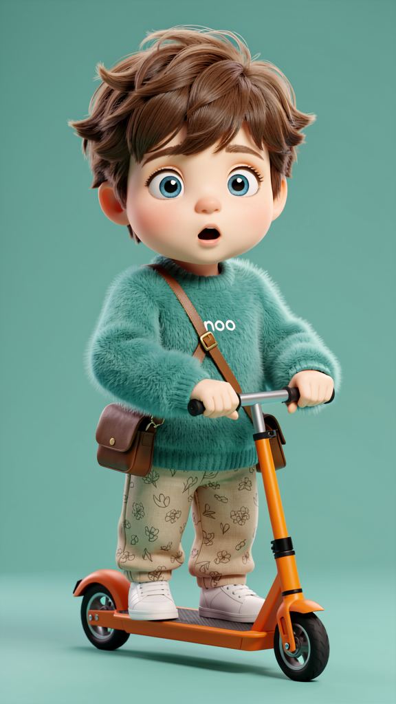 3D Pixar-style animated child character,