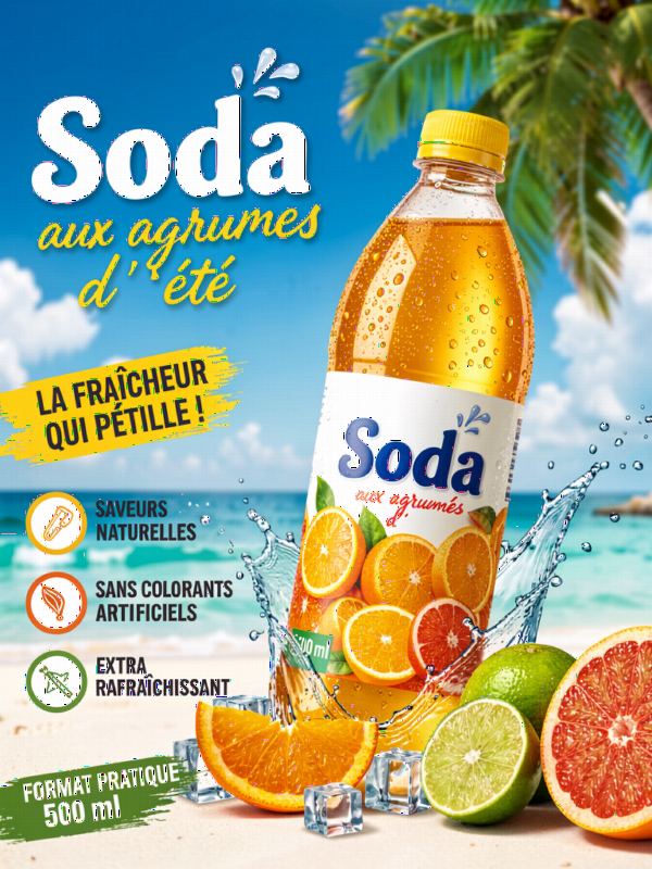 Create a vibrant tropical commercial pos